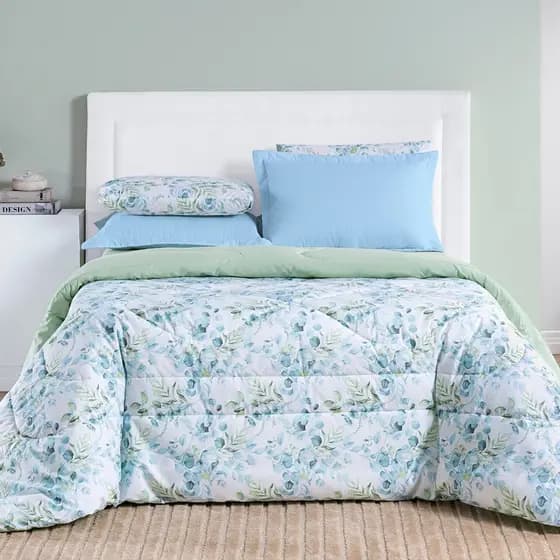 Edredom De Algodão  Estampado 200 Fios Cotton Select Edredom De Casal - 01 Peça