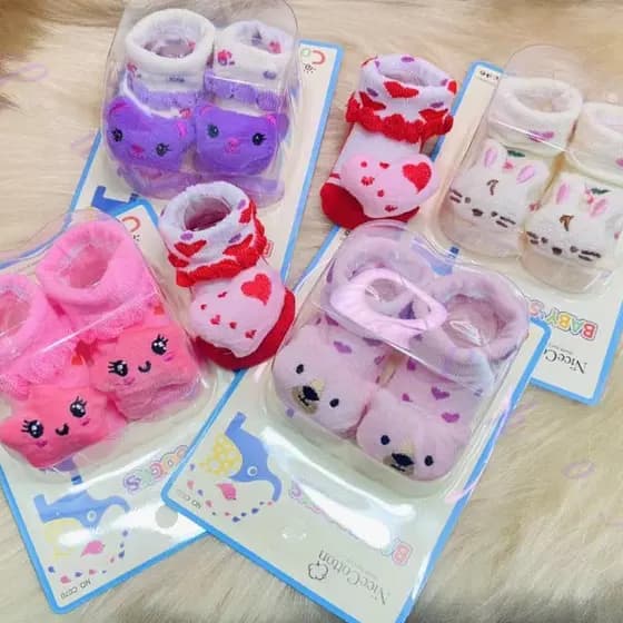 Meias Lnfantil Bebê Pantufa 3D Bichinho fofinho / Recém Nascido  Menino/Menina/0