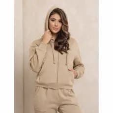 Moletom Feminino Conjunto Premium Zíper Capuz Calça Jogger ENTREGA RAPIDA