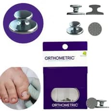 Kit 30 Botoes Metálicos + Corrente Para Desencravar Unha - Orthometric