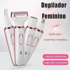 Barbeador Elétrico 4 Em 1 Para Mulheres Remoção De Pelos Corporais feminino/aparador de pelos do nariz e sobrancelhas