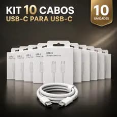 Kit 10 Cabo Usb-c Tipo-c 1m Lehmox Revenda Atacado Celular Notebook Pc