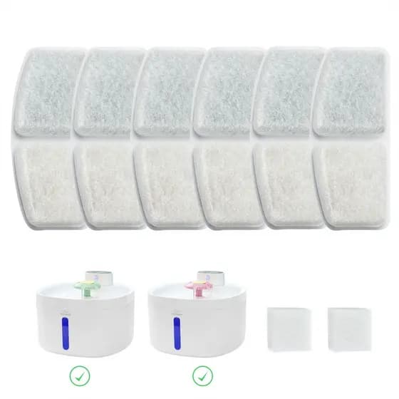 Filtros de substituição para dispensador de fonte de água de aço inoxidável newpet com sistema de filtragem de 6 camadas