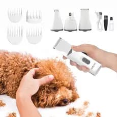 4 em 1 Conjunto de aparador de corte de cabelo para cães e gatos aparador de pêlos para patas de animais