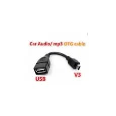 Cabo Otg V3 Mini Usb Adap Pendrive Som Automotivo Tablet