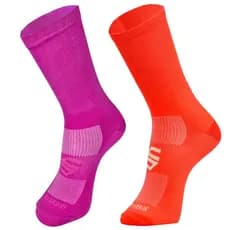Kit 02 Meias Performance Poliamida Cano Longo Corrida Bike Anti Bolhas Treino Masculino Feminino