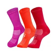 Kit 03 Meias Performance Poliamida Run Corrida Bike Academia Treino Masculino Feminino