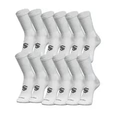 Kit 6 Meias Poliamida Cano Longo Corrida Ciclismo Branco