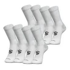Kit 4 Meias Poliamida Cano Longo Corrida Ciclismo Branco