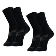 Kit 2 Meias Poliamida Cano Longo Corrida Ciclismo Crossfit Performance