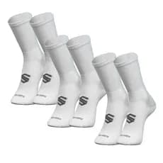 Kit 3 Meias Poliamida Cano Longo Corrida Ciclismo Branco