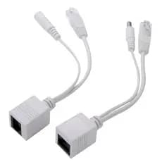 Par Cabo Adaptador Injetor Poe Rj45 Macho E Fêmea Separador Camera Switch Telefone Voip