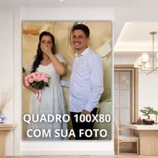 Quadro Decorativo Placa Decorativa Moldura Personalizado Com Sua Foto Grande 100x80 Família Quarto