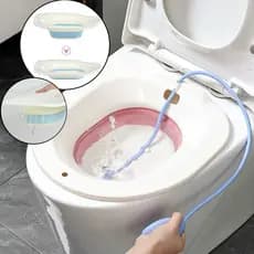 Bidê Portátil Dobrável para Assento Sanitário - Alívio e Higiene Pós-parto e Hemorroidas