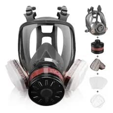 MáScara Pintura Automotiva Completa Filtros 5n11 99% Mascara Respirador Facial ProteçãO QuíMico Com Filtro Gases áCidos
