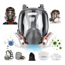 Máscara Pintura Automotiva Completa Kit 10 Filtros 5n11 92% Reusable Face Respirator 16-in-1 Full Coverage Gas Cap Organ