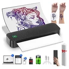 Impressora Termica Mini Etiquetas E Tatuajes 2en1 Bluetooth Térmica A4 Tattoo tattoo De Transferência Stencil Papel Para