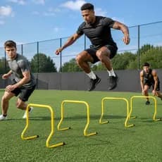 Kit 4 Barreiras Obstáculo Salto 50cm Treino Funcional Agilidade Explosão Futebol Atletismo Circuito MIG