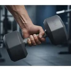 Halter 10kg Dumbbell Sextavado Musculação Fitness MIG Treino Funcional Cross Training Peso Academia Antirolagem