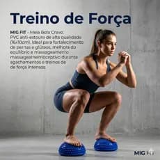 Mini Meia Bola Cravo Bosu 16cm SemiCirculo Texturizada Espinha Pilates Fisioterapia Equilíbrio Massagem Pés