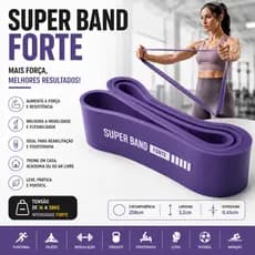Super Band Forte Roxo 2.08 Power Band Elástico Extensor MIG Treino Funcional Pilates Musculação Individual
