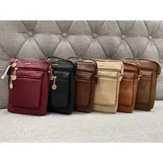Bolsa Feminina Transversal Tiracolo Com Alça Ajustável Couro Premium