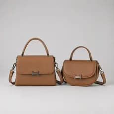 Kit 2 Bolsas Feminina Media e Pequena Alça de Mão Ombro Transversal Tiracolo Couro Sintético Lançamento