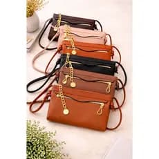 Bolsa Feminina Slim Porta Celular em Couro Premium com Alça Grande de Ombro e Zíper Duplo Reforçado - Original