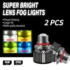 2 Pçs LED Luz De Nevoeiro Do Carro Projetor Lente Lâmpada 40W 6000K Automóvel H11 H8 H9 9005 9006