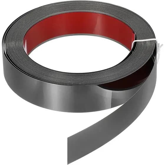 Fita Metalizada Auto Colante Superfície Inox10/15/20/30mm Decoração de Móveis e Borda de fundo da televisão Preto 5M