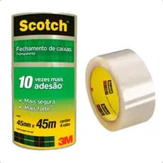 Kit 4 Fita Larga p/ Empacotamento 3M 45x45m - p/ Caixas Pesadas de E-commerce | Alta Adesão