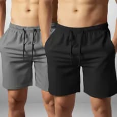 Kit 2 Bermuda Mauricinho Masculino Tactel Bermuda Lisa Masculina Shorts Elástico Para Homens