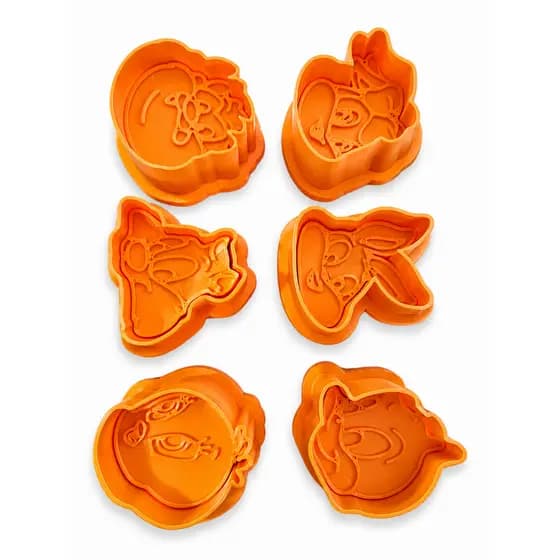 Kit Ejetores de Brigadeiro Personagens Looney Tunes 6 Peças | Cortador e Carimbo para Docinhos, Pasta Americana e Biscui