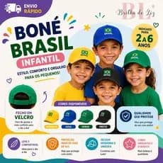Boné Infantil Brasil Unissex Pronta Entrega