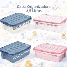 Caixa Organizadora Plástica 8,5L – Perfeita para Brinquedos e Acessórios