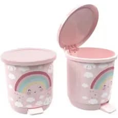 Kit com 2 Lixeira Infantil Espacial com Pedal – 6,5L Compacta e Divertida Quarto  Infantil  Criança