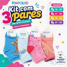 Kit 3 Pares Meias Bebes 4 Tamanhos Pimpolho Algodão Coloridas Macias Meias Para Bebes Prematuros