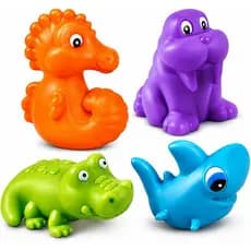 Brinquedos Menino Kit 4 Aquaticos Mordedor Macio Bebê - Cometa -