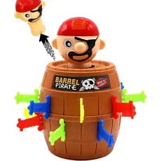 Jogo Barril Pula Pirata Brinquedo Infantil Criança Salto Capitão
