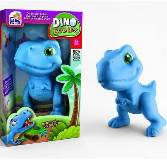 Dinossauro Dino Little T-Rex Todo Em Vinil Articulado Brinquedo Infantil