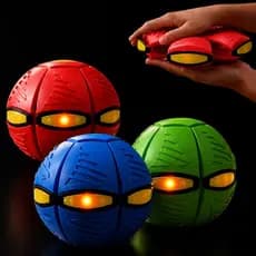 Bola Mágica De Futebol Com Luz Disco Voador Brinquedo Bola Maluca