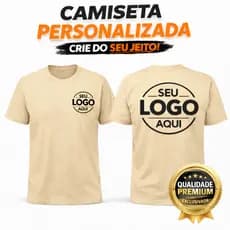CAMISETA PERSONALIZADA COM SUA LOGO FOTO FRASE ART OU  ESTAMPA PREFERIDA CAMISA 100% ALGODÃO UNISSEX