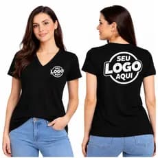 Camiseta Feminina Personalizada Babylook ADULTO INFANTIL PLUS SIZE camisa com sua marca identidade