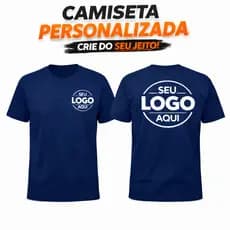 CAMISA 100% ALGODÃO UNISSEX ESTAMPA PERSONALIZADA LOGO UNIFORME FOTOS ARTS FRASES DA SUA PREFERENCIA