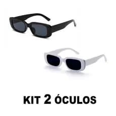 Kit 2 Óculos de Sol Retrô Vintage Feminino Masculino Festa Hype