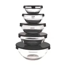 Kit Conjunto De Potes 3 ou 5 Peças Vidro Resistente Organizadores De Cozinha Multiuso