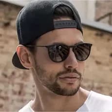 Óculos De Sol Masculino/Feminino Vintage Retro Redondo Oval com Proteção UV400 Unissex
