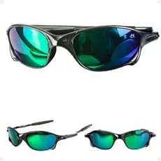 Óculos Sol Praia Azul Lupa Masculino Proteção UV moda casual