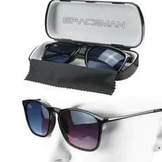 Óculos sol masculino quadrado protecao uv aço inox + case