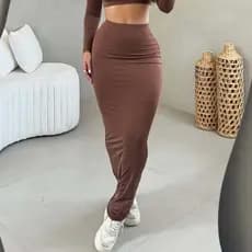 Saia Longa Suplex Justa Gringa Tubinho Blogueira Tendência Moda Gringa